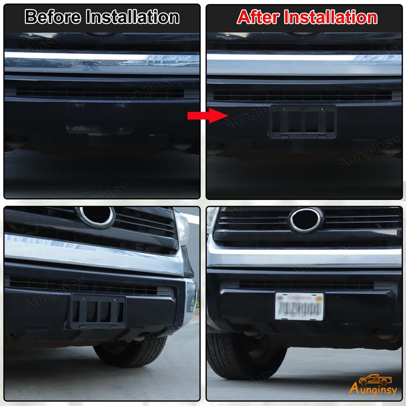 Car Front License Plate Frame Bracket Fit Toyot@ Tundra 2014-2018