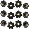 ASFINS M6 Star Screw, 12 Pieces M6 Star Grip Nut