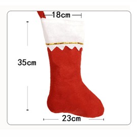 Zuzer Santa Stocking Pack of 10 Large Red Christmas Stocking Fireplace Christmas Stockings Candy Gift Bags Bag Candy Bag for Christmas Decoration