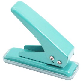NIOIPXA Single Hole Puncher,Small Hole Punch 20 Sheet Capacity,One Hole Puncher for ID Card, Crafts, Scrapbooks,Chipboard,Art Project (Green)