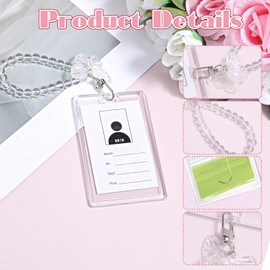 LIQWEI K Pop Photocard Holder, Acrylic Photo Card Holder, Crystal Butterfly Photo Card Holder for Credit Letter, Bank Card, Student ID, Pack of 2