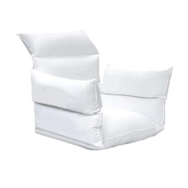 EZGOODZ Cozy Seat Cushion with Back Support, 48 x 52 Inches. White Office Chair Cushion. Wheelchair Seat Cushions. Travel Pillow for Armchairs, Office Chairs and Wheelchairs