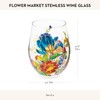 MACKENZIE-CHILDS Stemless Wine Glasses, Decorative Wine Glasses, 16 Ounces, Set