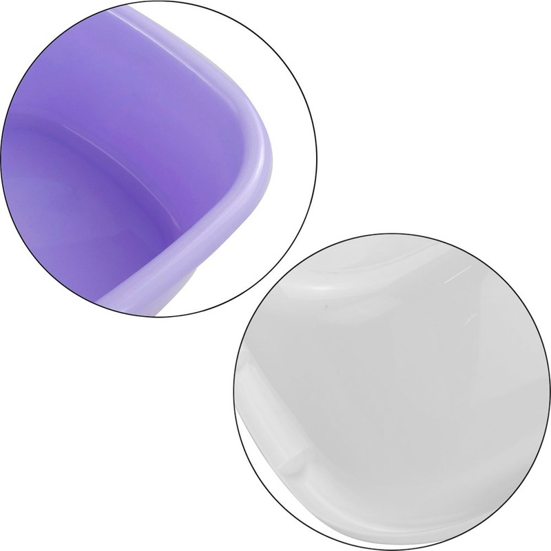 Pekky Palanganas de plástico de 8 Cuartos, Morado, Blanco y