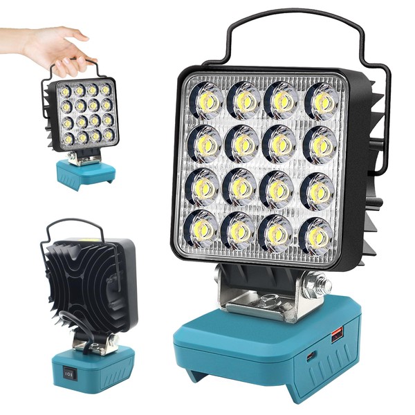 Aernair Work Light 34W 5000LM Flashlight Compatible with Makita 18v