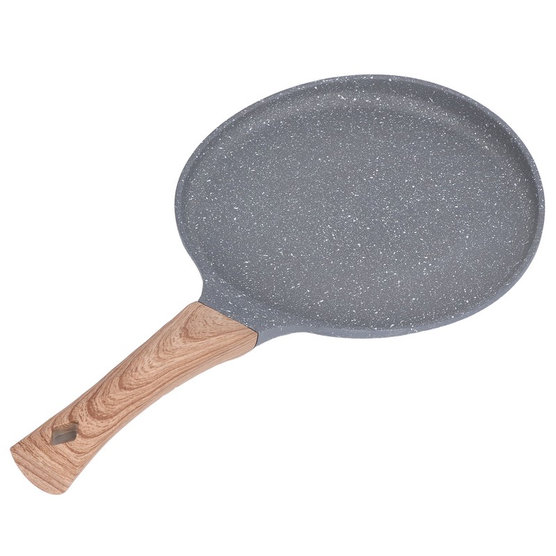 Flat Bottomed Pancake Pan Grey Aluminum Alloy Cooking Pan Non