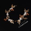 JWICOS Diadema de novia con hojas y flores, accesorio para