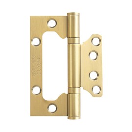 VOLUKA 6 Pack Non-Mortise Door Hinges - Easy to Install, 4" × 3" Stainless Steel Door Hinges - Smooth Movement and Heavy Duty, Golden