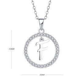 Starnny Initial Necklace 925 Sterling Silver F Initial Letter Alphabet Pendant for her