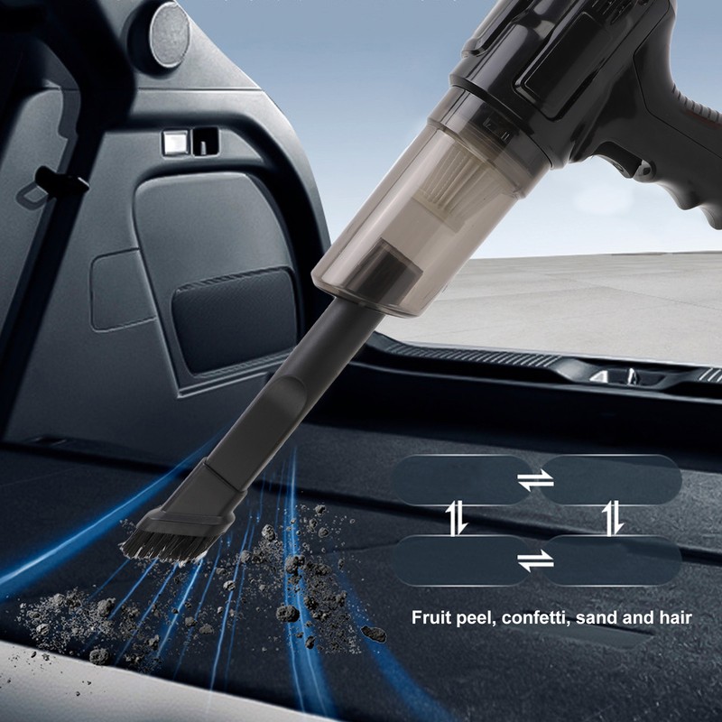Car Vacuum Cleaner Cordless Black Handheld High Power Car Air