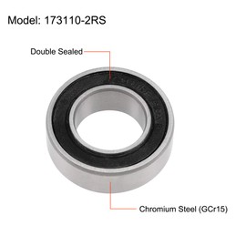 sourcing map 173110-2RS Deep Groove Ball Bearings 17mm x 31mm x 10mm Double Sealed Chrome Steel P0(ABEC1)