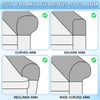 uxcell 4Pcs Stretch Armrest Covers, Polyester Soft Armchair Slipcovers Couch