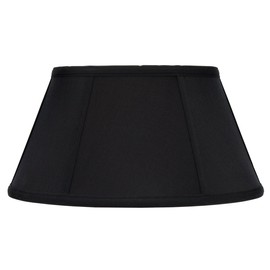 Upgradelights Black with Gold Lining Shantung Silk 16 Inch Bouillotte Lamp Shade