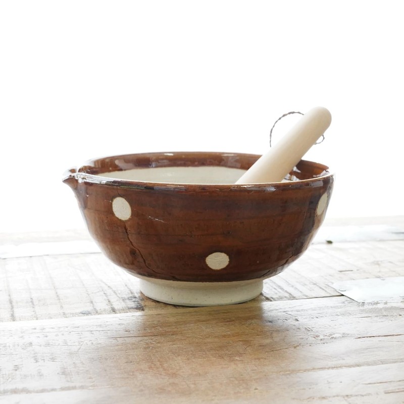 Mino Ware Sesame Grinder Bowl with Pestle, 7 inches -