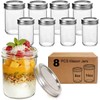 YOOSSICY 8 Pack Mason Jars (16 oz & 8 oz)