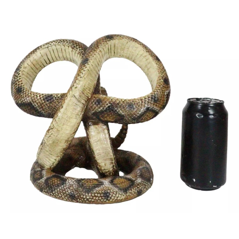 Rustic Western Coiled Diamondback Rattlesnake Snake Double Wine Bottles Holder