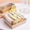 Ocmoiy Kraft Charcuterie Boxes with Clear Lids 4x4 Inch, 100