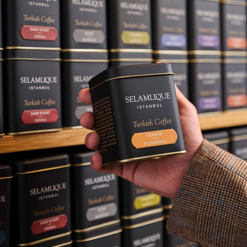 SELAMLIQUE TURKISH COFFEE ISTANBUL Orange Flavored Turkish coffee 125gr. (4.40oz)