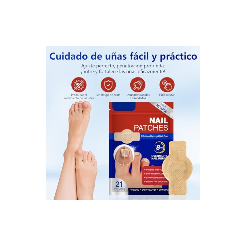 2PCS Parches De Cuidado Para Las Uñas,Parche Reparador de Uñas