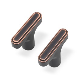 KOMOTIA 10 Pack Cabinet Knobs Oil Rubbed Bronze Kitchen Cabinet Knobs Black Drawer Zinc Alloy Drawer Pulls Solid Cabinet Hardware