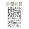 Finger Angel Placas Estampadoras 4pcs Nail Art Con Organizador Xl11-14