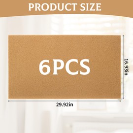 Anmrept 6 Pack Blank Artificial Coir Doormats for Painting, 30x17 Inch Unfinished DIY Welcome Mats - Non-Slip Fiber for Indoor/Outdoor, Front Door, Porch, Patio (Brown, 6-Pack)