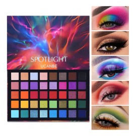 UCANBE Paleta de Sombras de Ojos Profesional 40 Colores – Mate y Brillante – Alta Pigmentación, Larga Duración, Resistente al Agua