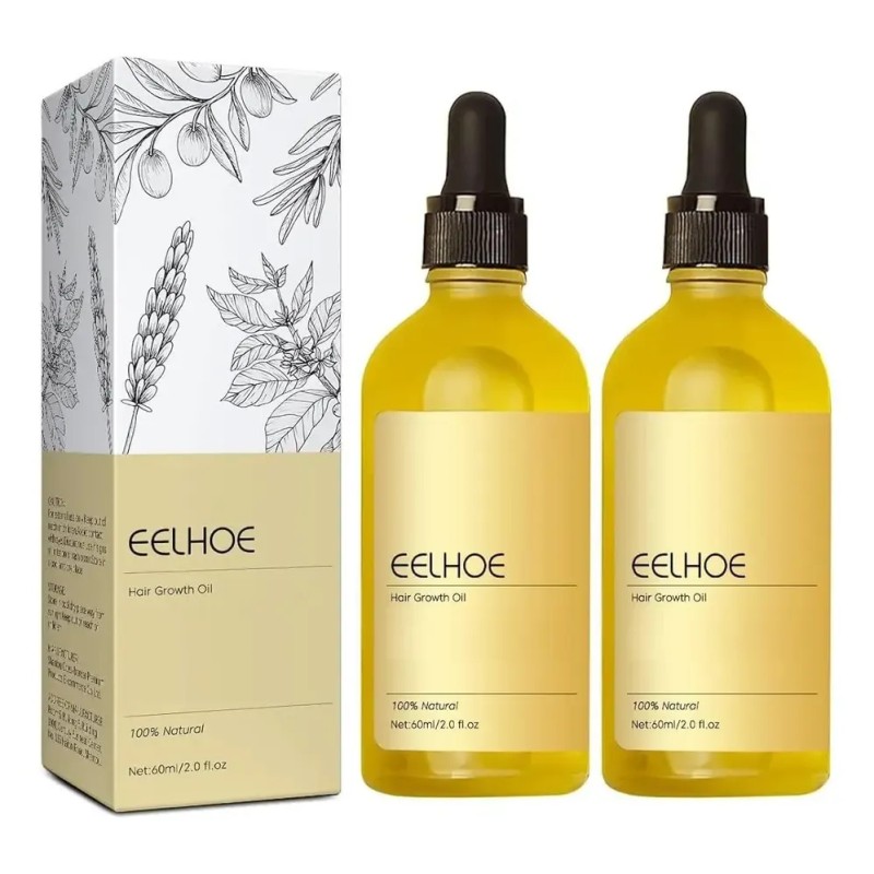 60ml*2 Aceite Vegano Natural For El Crecimiento Del Cabello