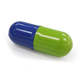 A-138 Capsule Glasses Case, Green/Blue