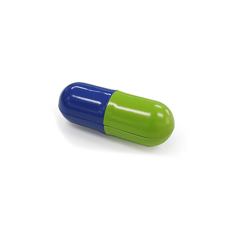 A-138 Capsule Glasses Case, Green/Blue
