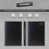 2025 Black A4 Day a Page Diary - Hardback Planner