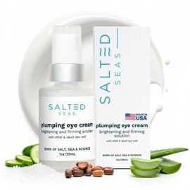 Crema de ojos Plumping – Fabricado en Estados Unidos – Tratamiento hidratante, reafirmante e iluminador debajo de los ojos para ojeras, hinchazón y líneas finas – Cuidado de la piel