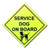 COOLHUBCAPS Reflective Service Dog On Board Auto Magnet (Service Dog)