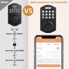 Tinewa Black Keyless Fingerprint Entry Door Lock, Electronic Password Keypad