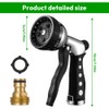 Gartenbrause Metall, Garten Handbrause, Hochdruck Garten Spritzpistole, Einstellbarer Wasserdurchfluss Gartenbrause