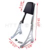 XKMT-Chrome Skull Backrest Sissy Bar With Leather Pad Compatible With