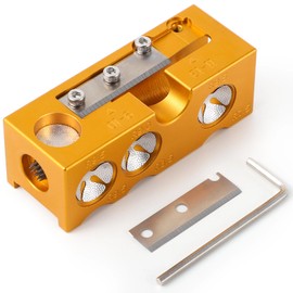 SWEWARM 9-in-1 Aluminum Pool Cue Tip Repair Tool, Billiard Cur Tip Ferrule Tool, Cue Tip Tool for Polishing, Shaping, Cleaning & Trimming