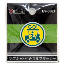 Tabata GV0883 W Golf Marker, Magnet, Green Marker, Cute Design, Ground Golf, Magnets, Color That Stand Out On The Lawn, Golf Equipment, Competition Prize, Present, Cart, Golfer, Base Sold Separately,