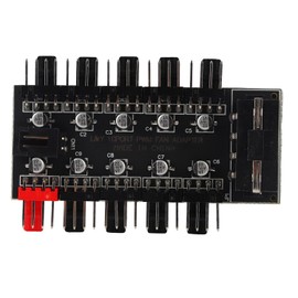 4pin 10 Puertos PC Fan Hub, Concentrador Hub de Ventilador de PC Chassis, PWM Splitter Hub para Computadora CPU/Estuche Ventilador