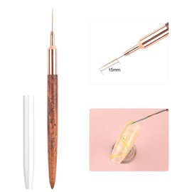 KADS Fine Liner Brush, Nail Art Striping Brushes 6/9/12/15/18mm Thin Line Nail Brush Detail Drawing Brush Gel Nail Polish Brush (15mm)
