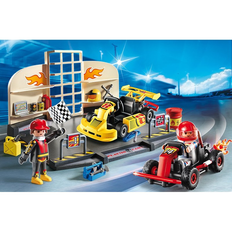 Playmobil 6869 City Action Go-Kart Garage StarterSet