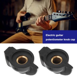 YINETTECH 6PCS Electric Guitar Chicken Head Knob Covers Potentiometer Knob Cap Guitar Pedal Knob Guitar Accessories Plastic Chicken Head Knob, Black