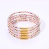 FAERLIIRY Glitter Jelly Bracelets Silicone Bracelets Lightweight Rainbow Bangle Bracelets