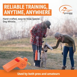 SportDOG Brand Roy Gonia Special Whistle Without Pea - Hunting Dog Training Whistle with Easy-to-Blow Design - Orange