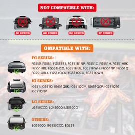 Smart Thermometer Probe for Ninja FG550/ FG551 Foodi Smart XL 6-in-1、IG651 7-in-1 Indoor Grill with Air Fry, Replacement for Ninja Oven Meat Probe (for NJ-FG550)