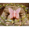 Butterfly Beeswax Candle - Color: Green-blue