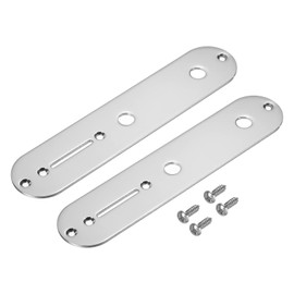 PATIKIL Guitar Control Plate 2pcs Bridge Switch Control Plate for Electric Guitar Replacement Silver with 4pcs Screws