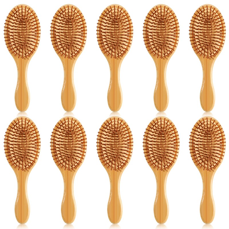 Molain 10 cepillos de pelo de bambú, cepillo de paleta