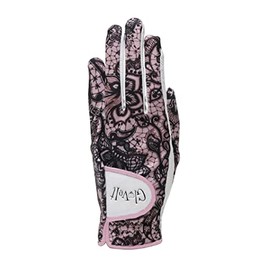 Glove It - Guante de Golf para Mujer, Ligero y Suave de Piel Cabretta para Mujer, Cuenta con protección UV, Encaje Rosa, Mediano, Izquierdo