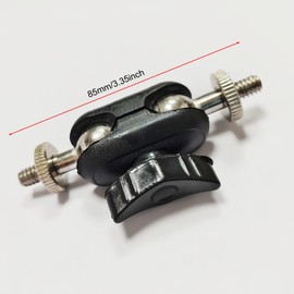 ThtRht 2 Pack Super Clamp Mount Arm Replacement Support Dual Head 17mm Ball Joint + 1/4'' Screw Heavy Duty Connector for Gopro Camera Trail Cam Tripod Phone Holder Webcam Motorcycle Light Stand